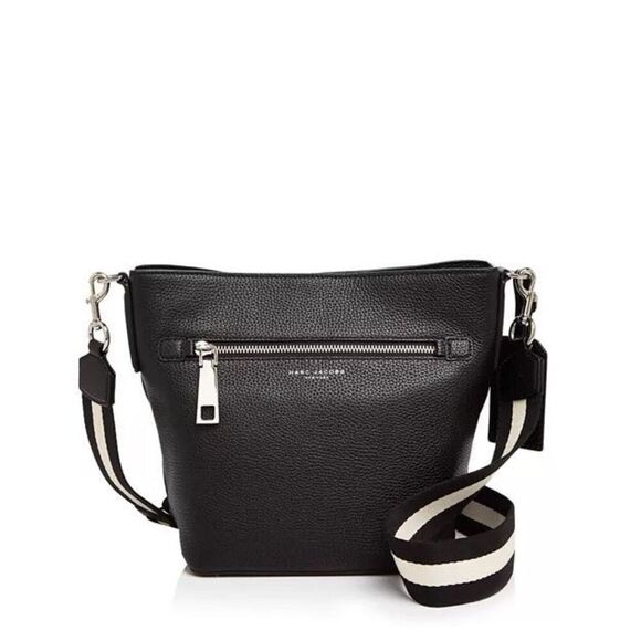 MARC JACOBS Gotham City Bucket Leather Bag Black